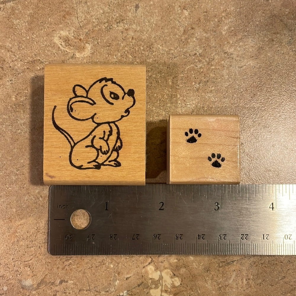 Mouse Rubber Stamps